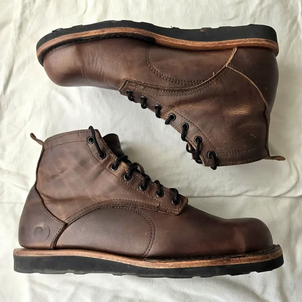 Origin Coronado Men's Leather Ankle Boots Whiskey Brown Size 12 D Maine USA